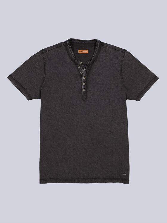 emilio adani Herren Henley-Shirt uni Grau 38961