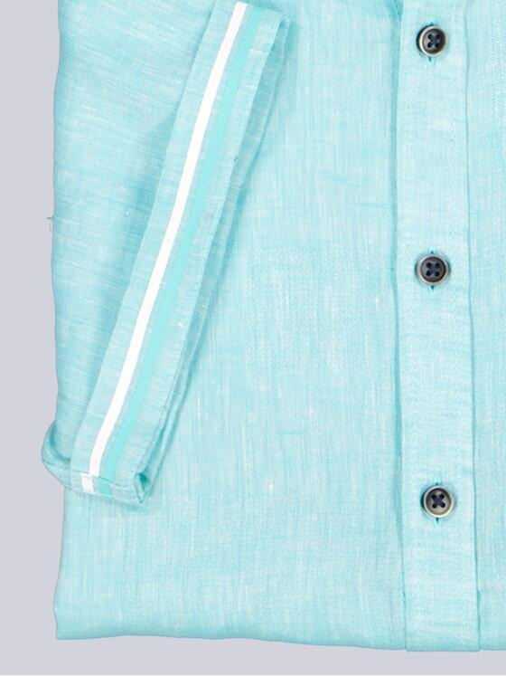 engbers Herren Kurzarm-Hemd aus Leinen Mint 38578