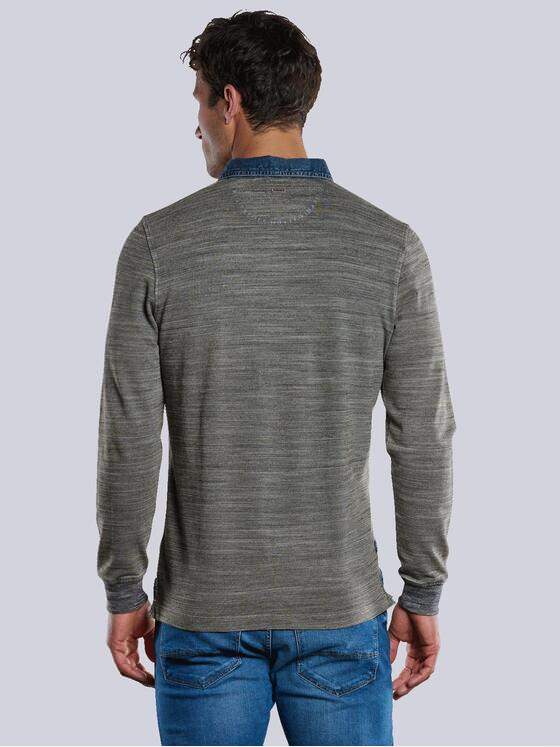 engbers Herren Langarm-Shirt Polo Grau 33396