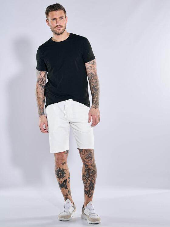 emilio adani Herren Bermuda mit Leinenanteil Reinweiss 38621