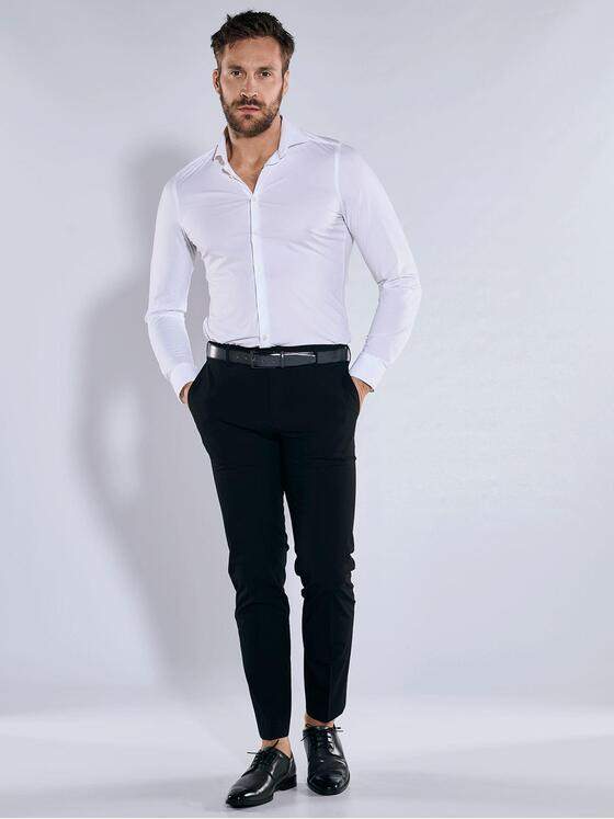 emilio adani Herren Anzug-Hose slim fit Schwarz 38326