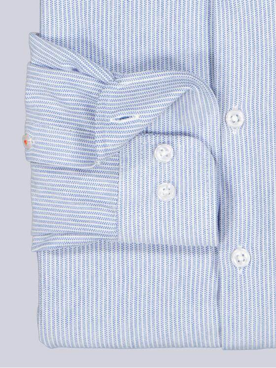 emilio adani Herren Langarm-Hemd gestreift Blau 39258