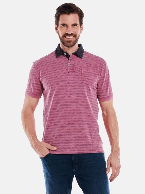 engbers Herren Polo-Shirt gestreift Pink 34922