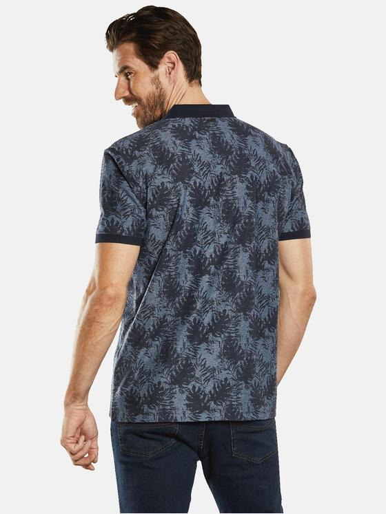 engbers Herren Polo-Shirt gemustert Blau 34522
