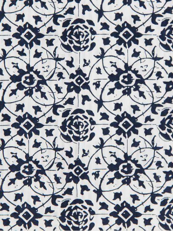 emilio adani Herren Kurzarmhemd mit modischem All-Over Print Blau 29702