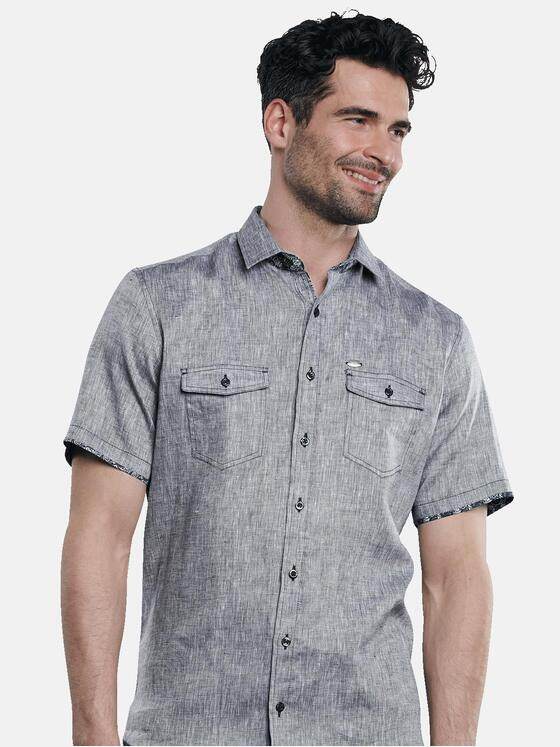 engbers Herren Hemd uni Marineblau 31633