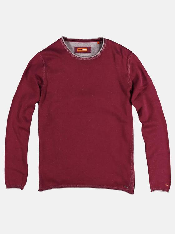 emilio adani Herren sportiver Pullover in dezenter Zweifarbigkeit Violett 28941