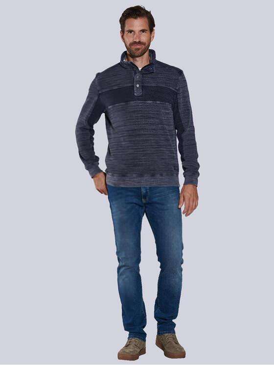 engbers Herren Sweatshirt gestreift Blau 36105