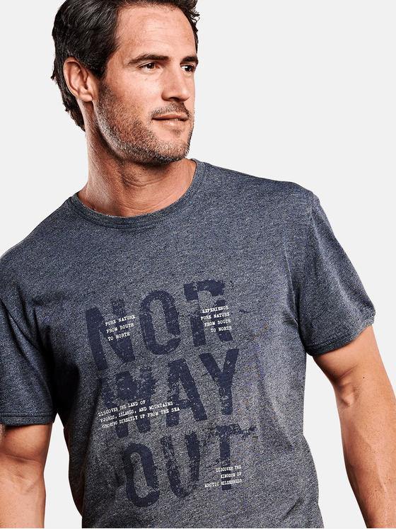 engbers Herren modisches Printshirt Marineblau 27965