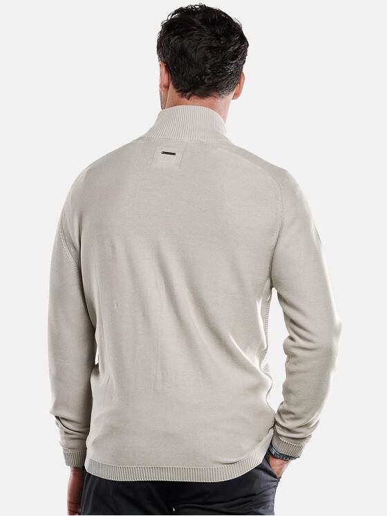 engbers Herren Cardigan in Ottomanstruktur Silbergrau 31963