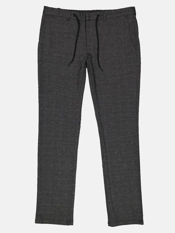 emilio adani Herren Hose dezent kariert Grau 32312