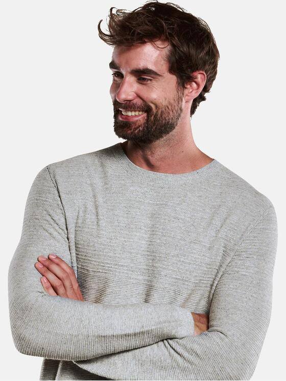 engbers Herren Pullover meliert Silbergrau 33454