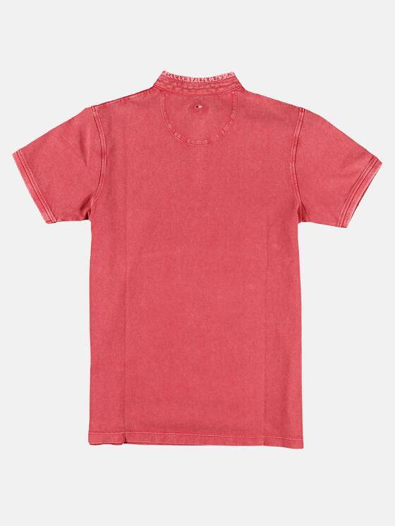 emilio adani Herren Poloshirt mit authentischem Farbeffekt Rot 29678