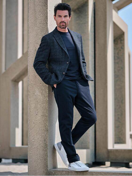 ENGBERS GERMANY Herren Sakko aus italienischem Warenmaterial Indigoblau 39509