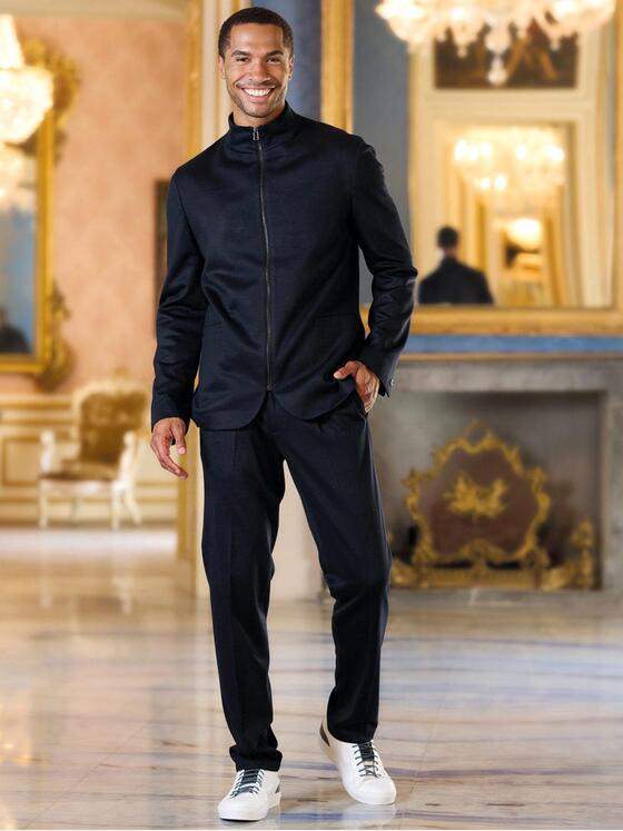 emilio adani Herren Sakko aus italienischem Garn Saphirblau 39141