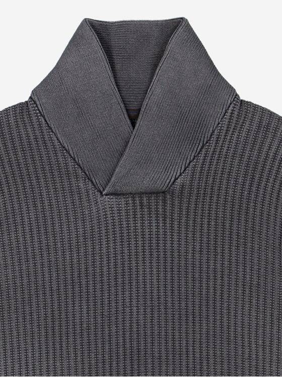 engbers Herren Pullover mit Schalkragen Grau 37962