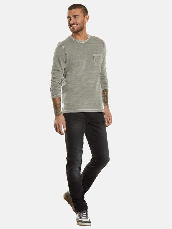 emilio adani Herren Langarm-Shirt strukturiert Beige 34314