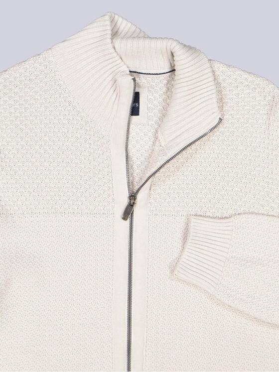 engbers Herren Strickjacke strukturiert Hellgrau 39513