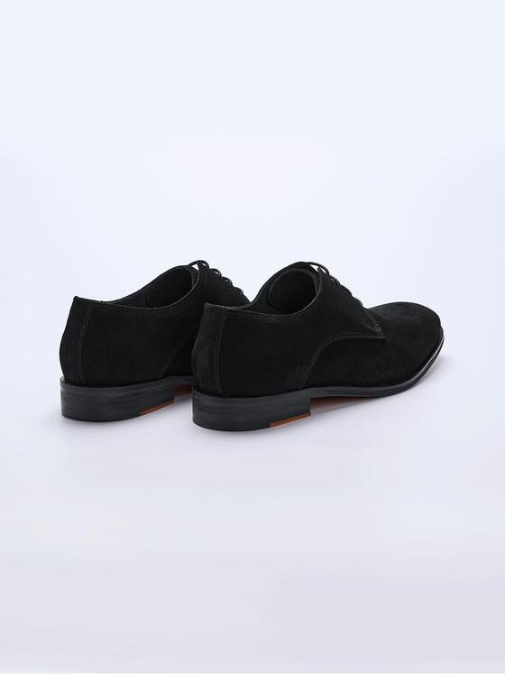 emilio adani Herren Halbschuh aus Velours-Leder Schwarz 36709