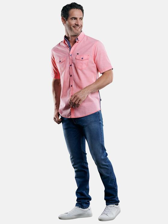 engbers Herren Kerniges Hemd mit Galon-Tape Rosa 29425