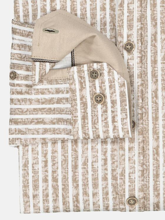 engbers Herren Langarm-Hemd slim fit Beige 36866