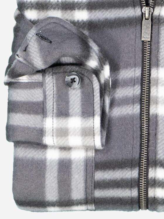 engbers Herren Flauschiges Overshirt kariert Anthrazit 37578