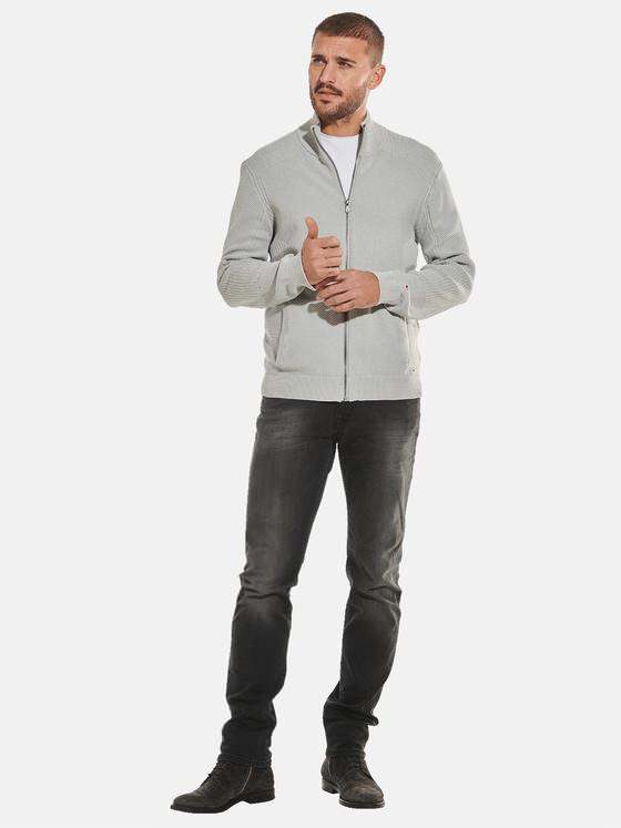 emilio adani Herren Strickjacke gemustert Grau 31800