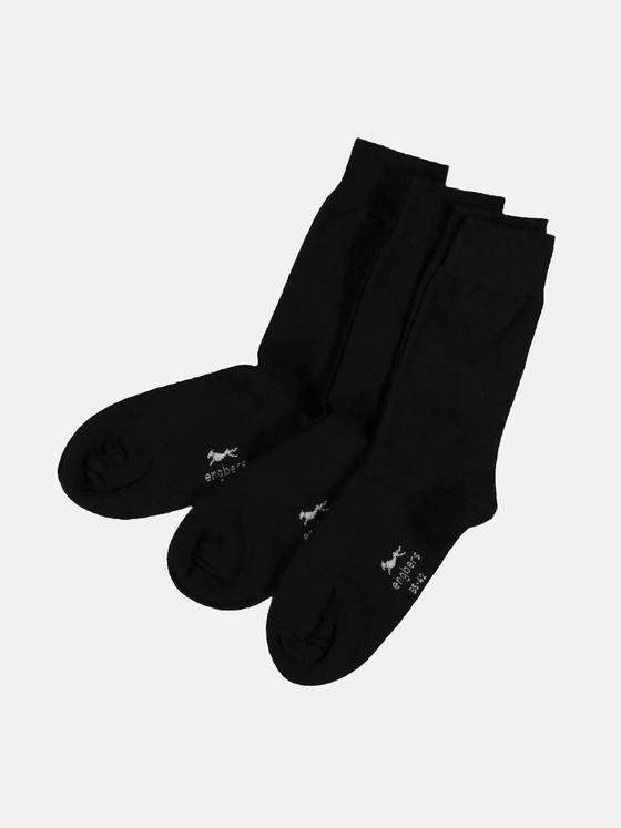 engbers Herren Socke Basic 3er Pack Schwarz 32955