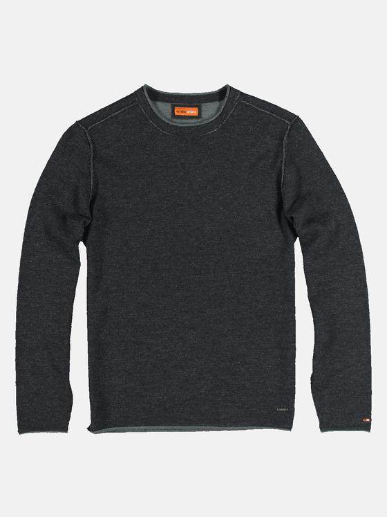 emilio adani Herren Pullover rundhals Grau 32027
