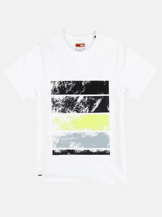 emilio adani Herren Bio-Baumwoll-T-Shirt Weiß 29177
