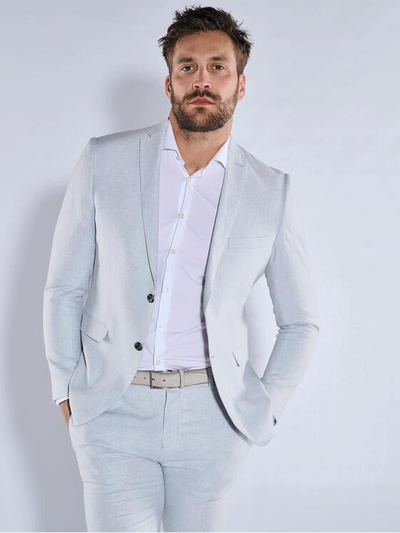 emilio adani Herren Anzug-Sakko mit Leinenanteil Blau 36544