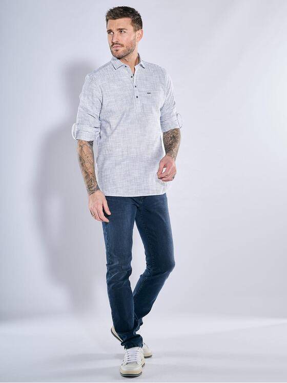 emilio adani Herren Hemd gemustert Blau 38753