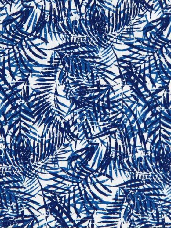 engbers Herren Hemd mit Palmenprint Saphirblau 29084