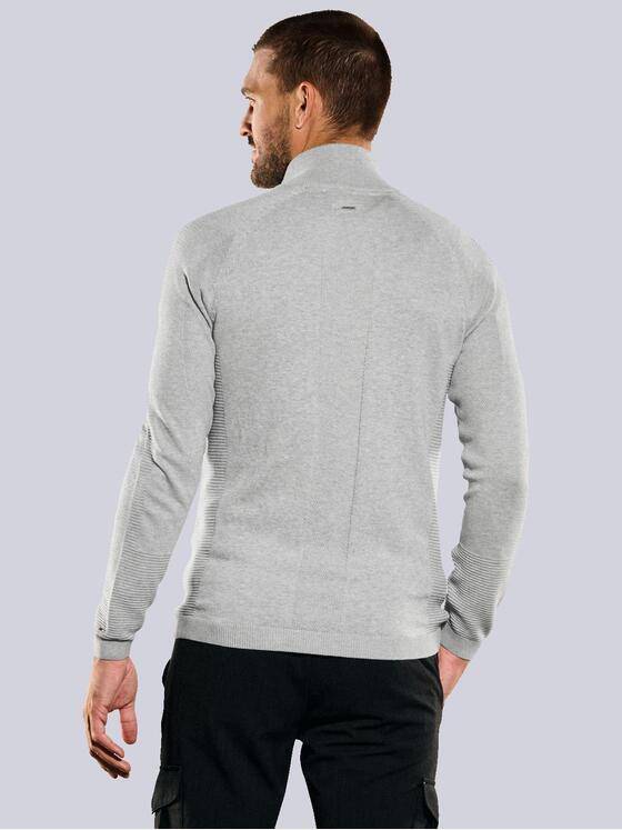 emilio adani Herren Cardigan uni Grau 35321