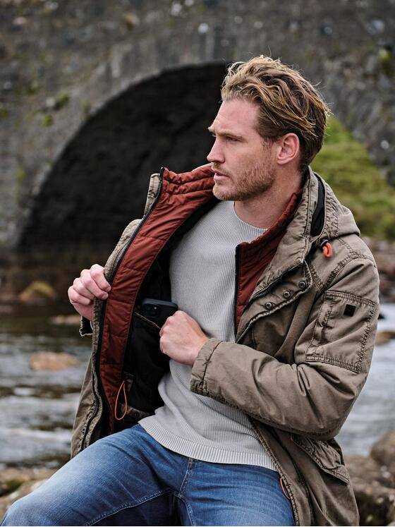 engbers Herren Jacke mit heraustrennbarem Inlet Hellbraun 37459