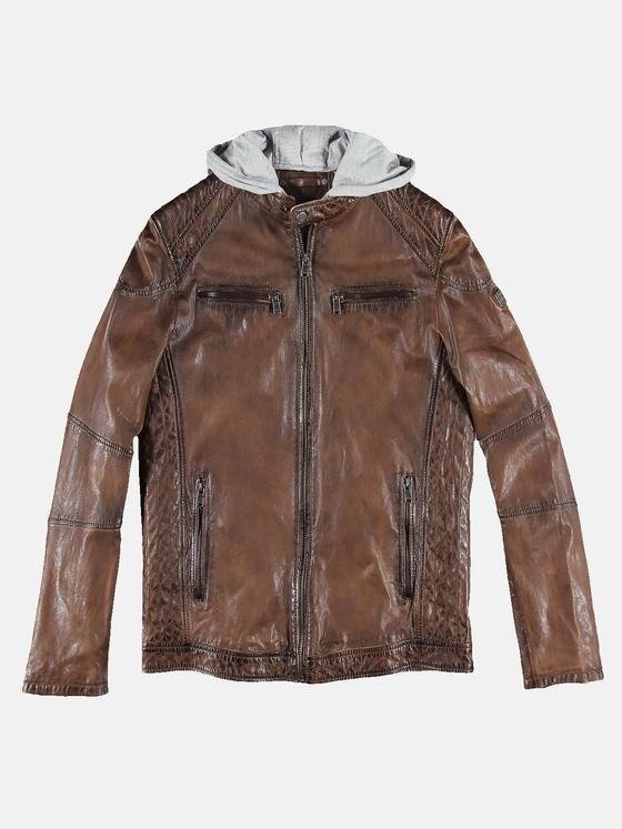 engbers Herren Lederjacke im used-Look Braun 31021