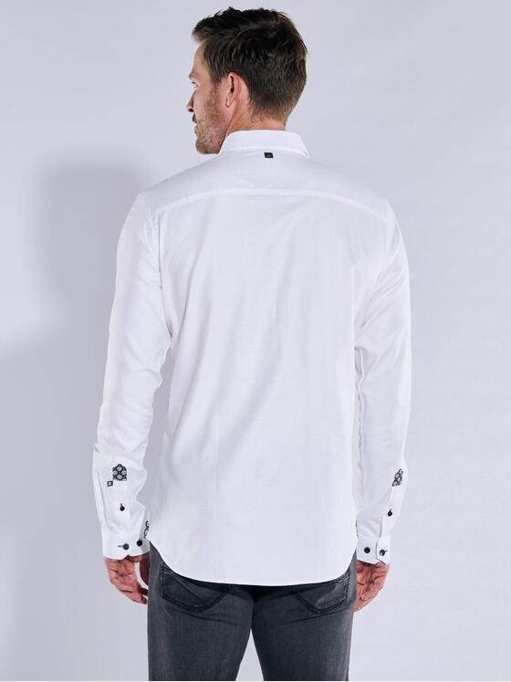 ENGBERS GERMANY Herren Langarm-Hemd mit hochwertiger Warenstruktur Reinweiss 38226