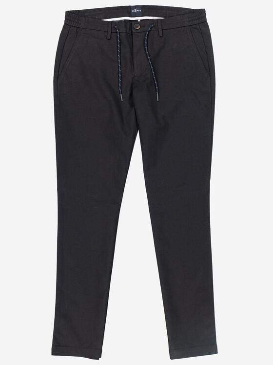 engbers Herren Chino mit Tunnelzug Schwarz 38114