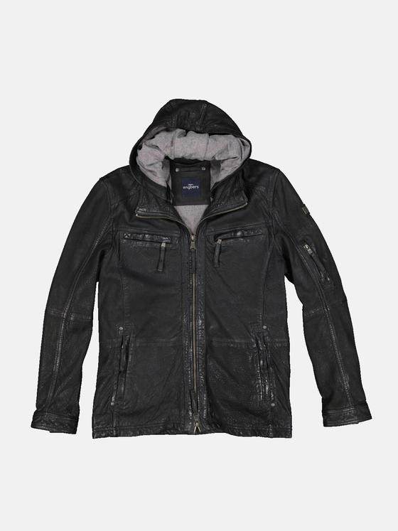 engbers Herren Lederjacke Schwarz 33548
