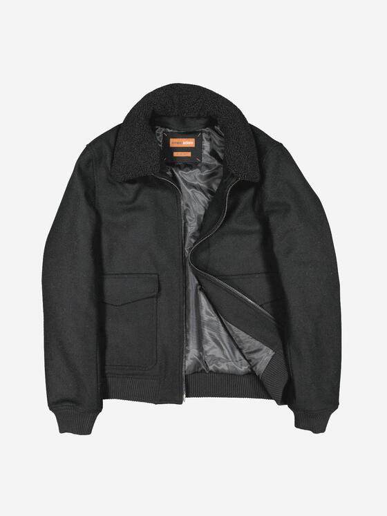 emilio adani Herren Blouson-Jacke slim fit Schwarz 37574