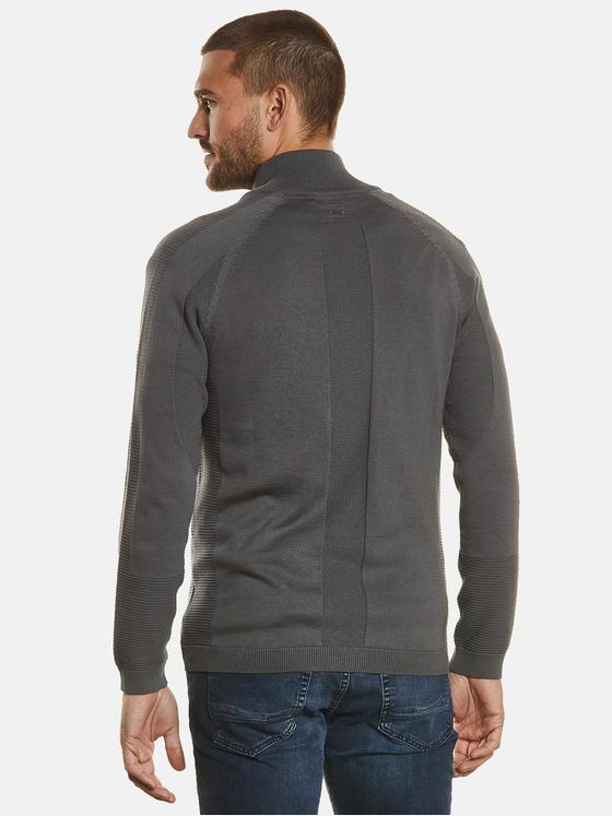 emilio adani Herren Cardigan strukturiert Grau 34619