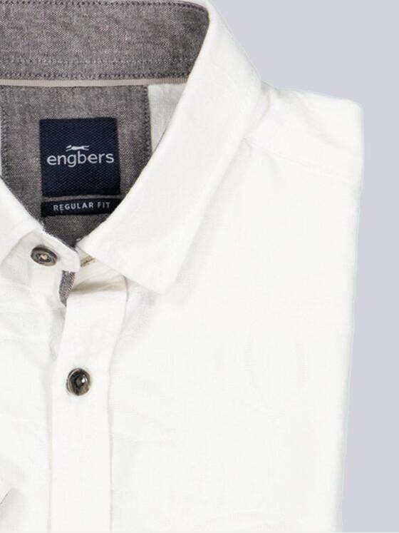 engbers Herren Kurzarm-Hemd gemustert Naturweiss 38489