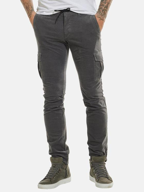 emilio adani Herren Cargo-Hose mit softer Warenoberfläche Grau 32311