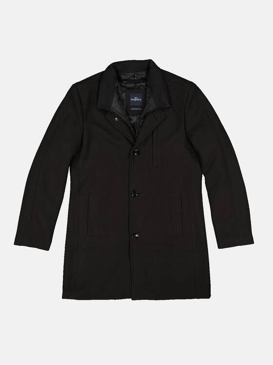 engbers Herren Mantel mit Nylon-Inlet Schwarz 34075