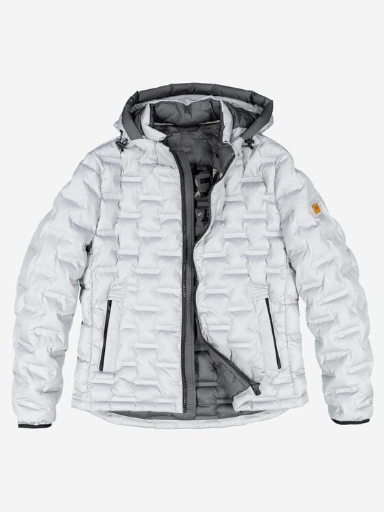 emilio adani Herren Steppjacke mit abnehmbarer Kapuze Grau 37193
