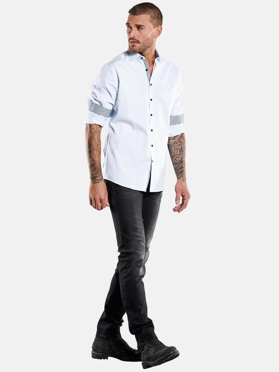 emilio adani Herren Langarm-Hemd "My Favorite" Blau 36204