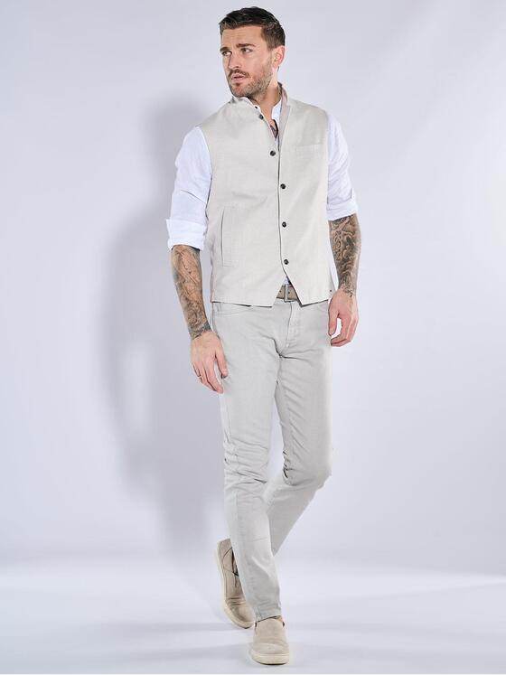 emilio adani Herren Sakko-Weste slim fit Weiß 38429