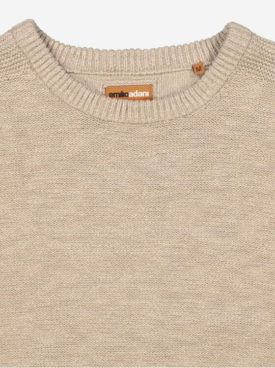 emilio adani Herren Pullover strukturiert Beige 36566