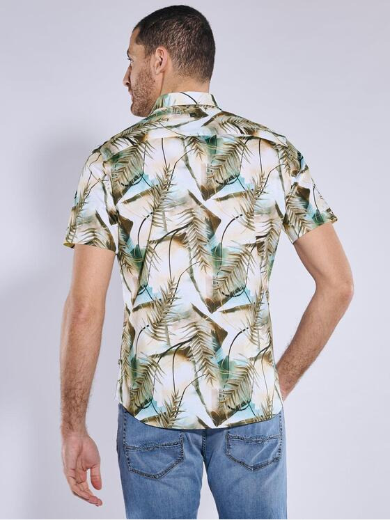 ENGBERS GERMANY Herren Kurzarm-Hemd slim fit Grün 37078