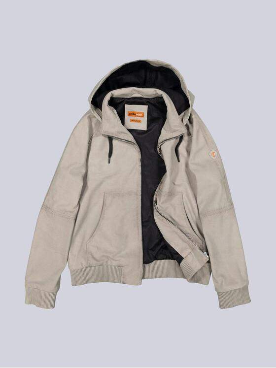 emilio adani Herren Lederjacke mit abnehmbarer Kapuze Beige 36516